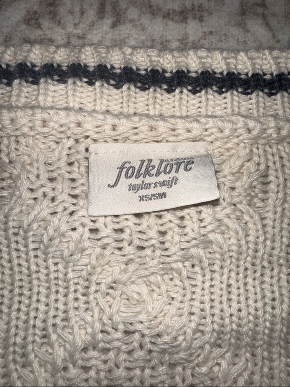 Taylor Swift Folklore Cardigan with Star Patches XS/S - Picture 2 of 4